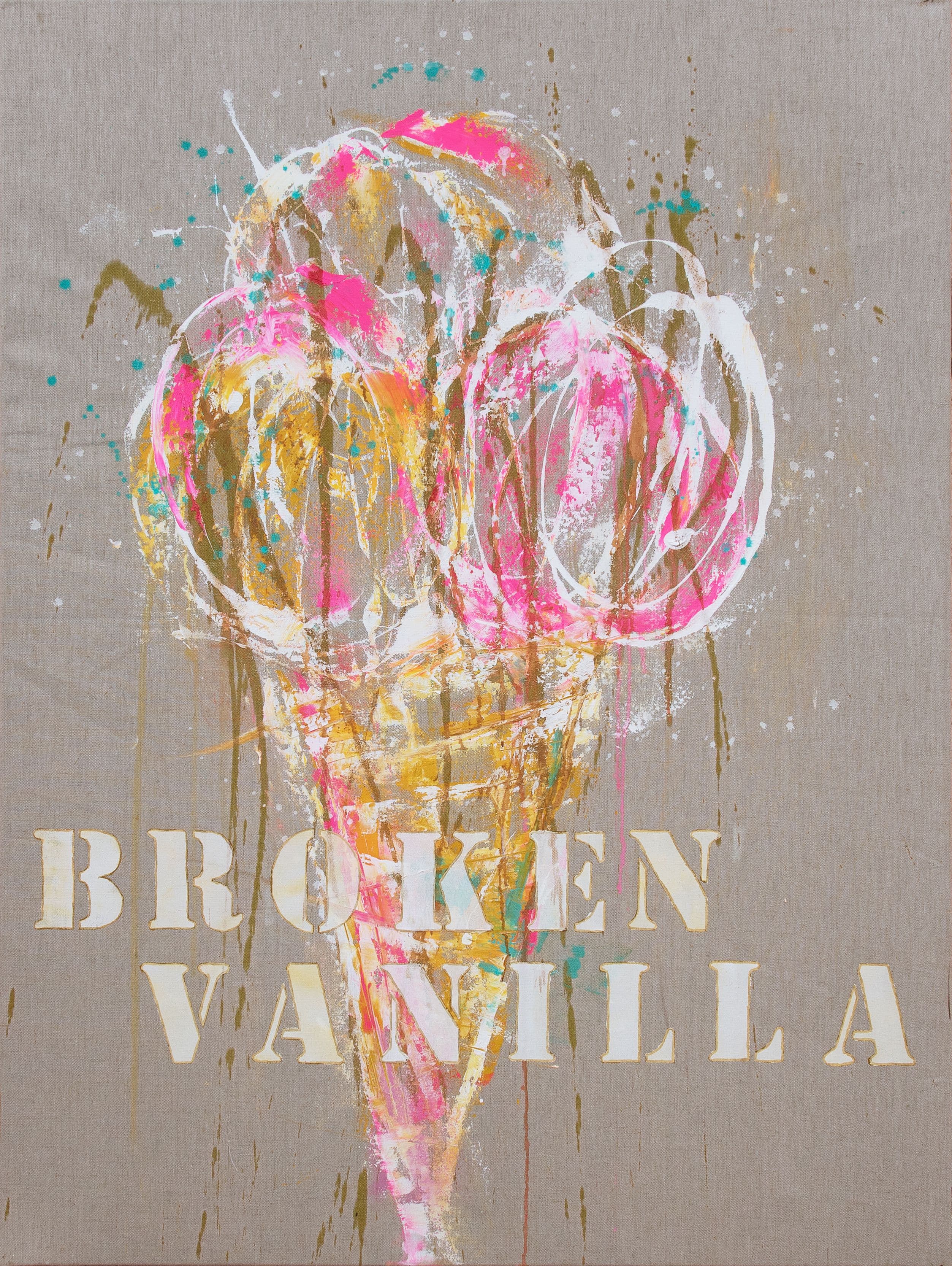 Pop Art Painting, Neon Art, Ice Cream, Statement Artwork, Modern Collector Art