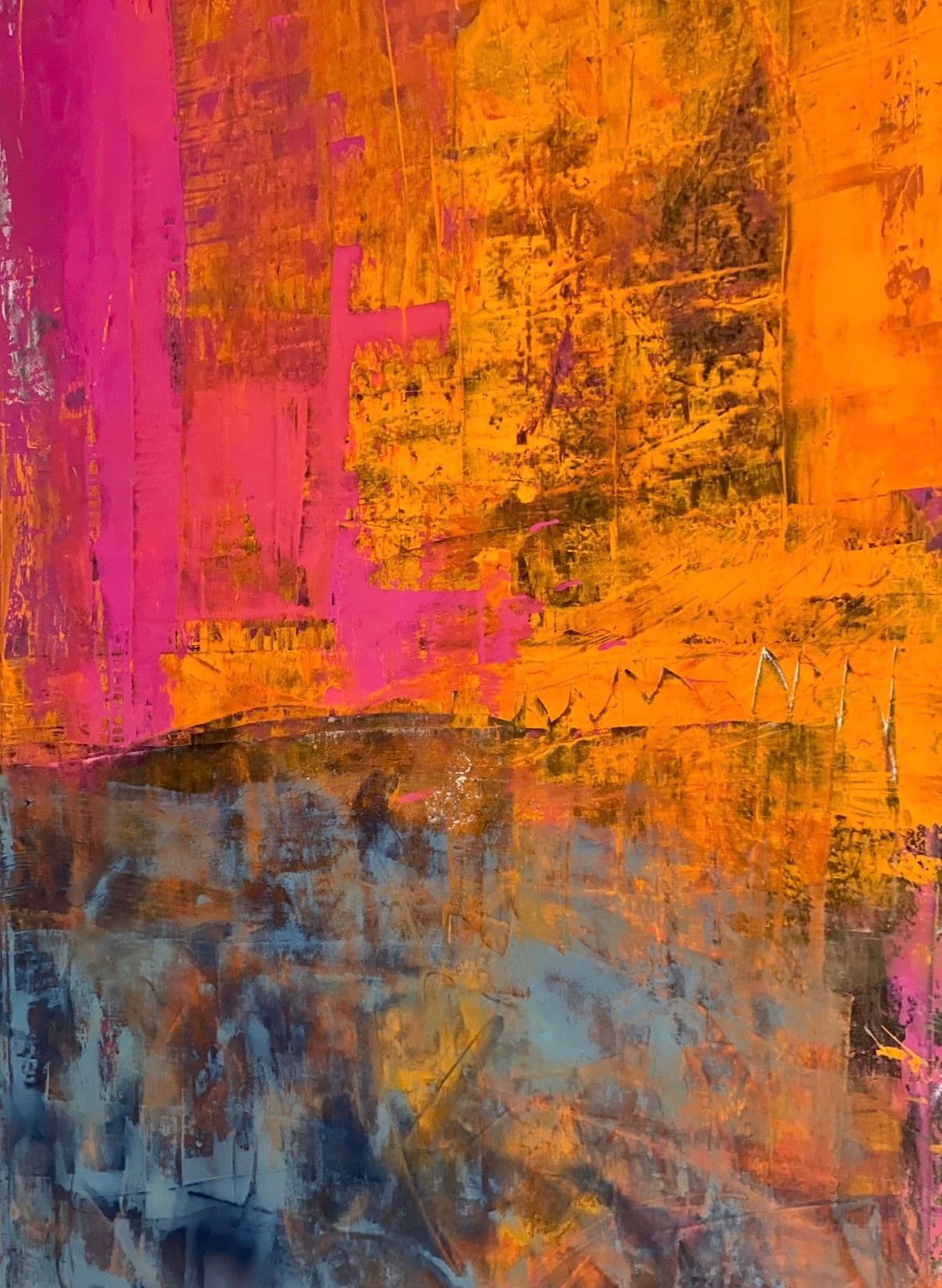 Statement Art, Abstrakte Kunst, Contemporary Art, Pink, Orange