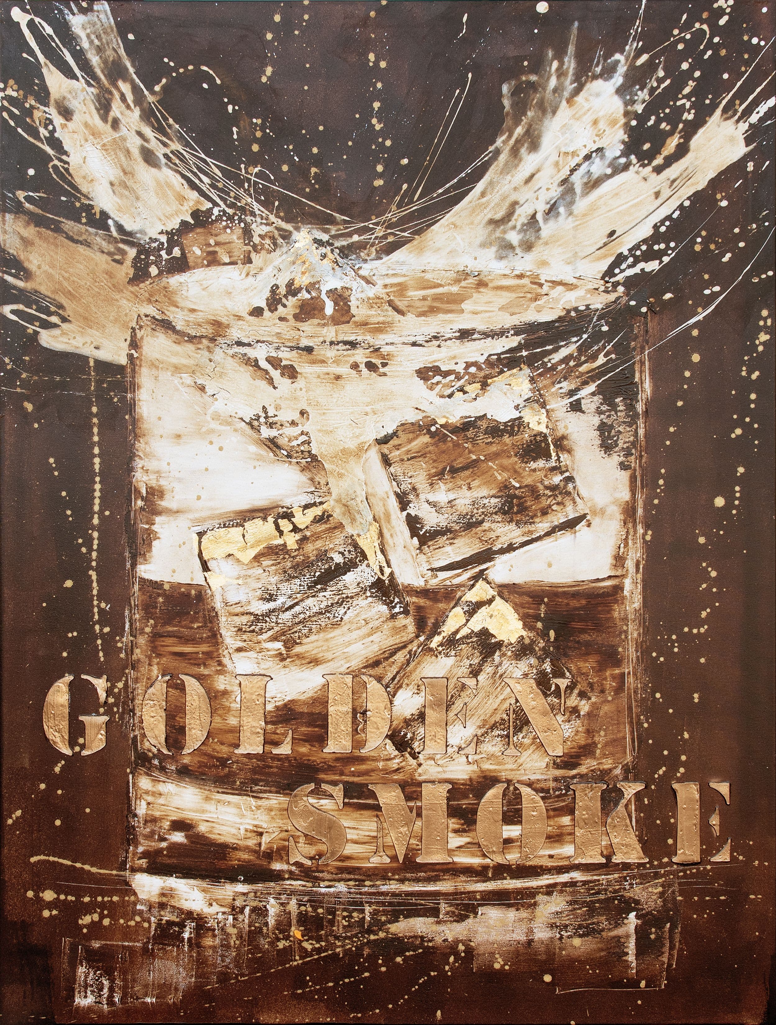 Lounge Art, Luxury Bar Interior, Gold Art, Black and Gold Art, Statement Piece