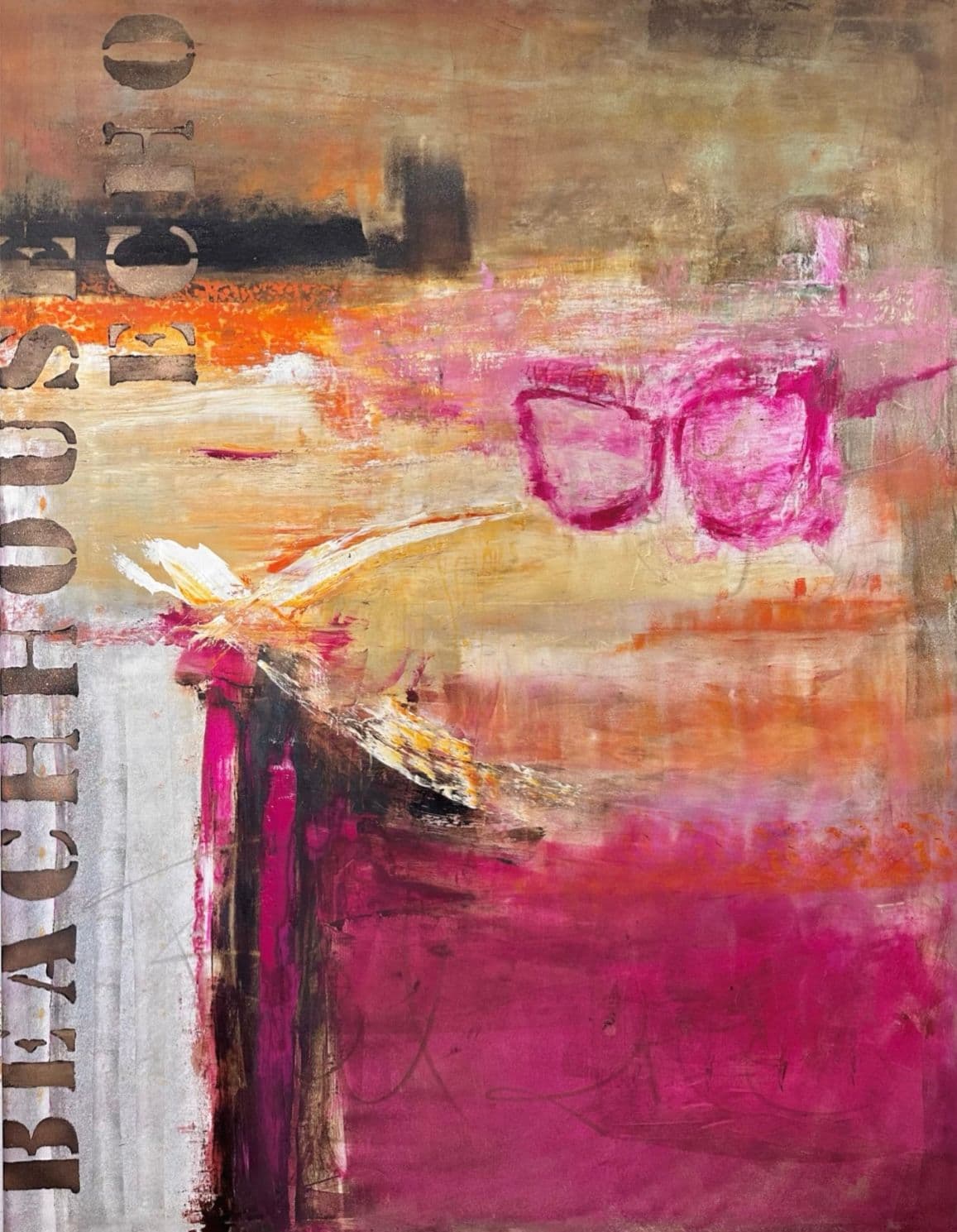Statement Art, Pink, Abstrakte Kunst, Abstract art, Modern Art